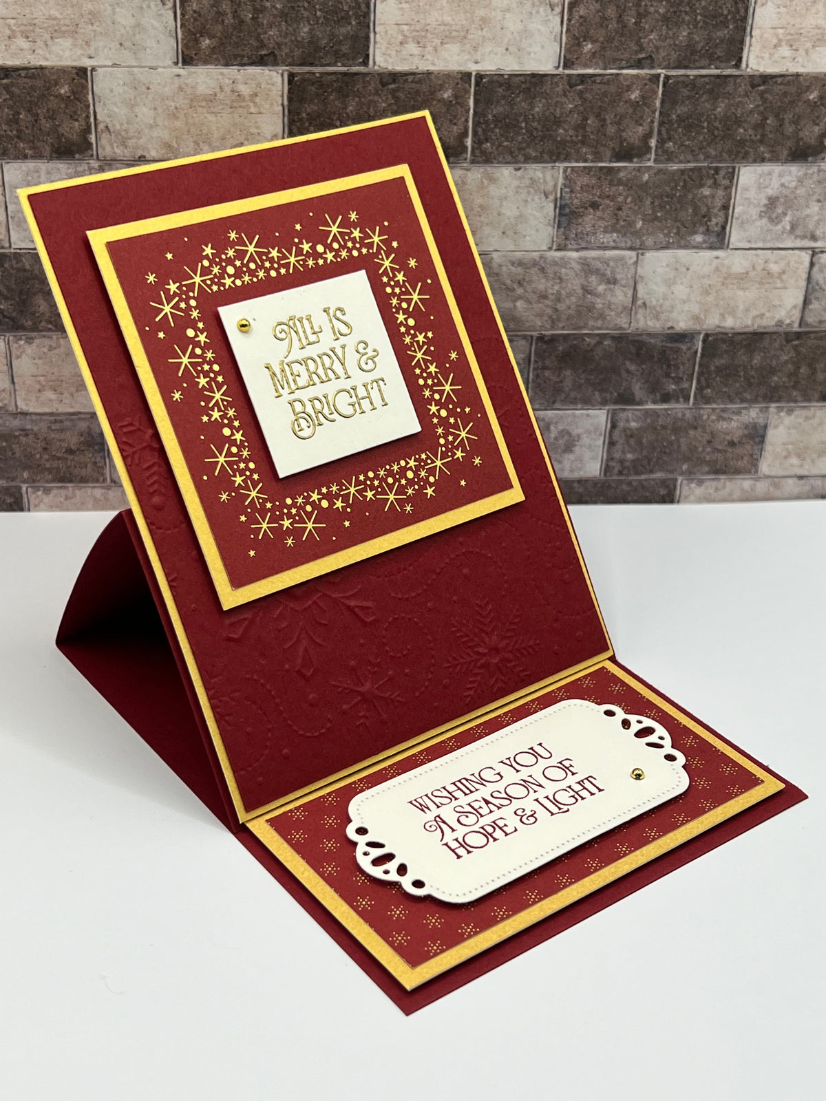 Merry and Bright - Christmas Easel Card