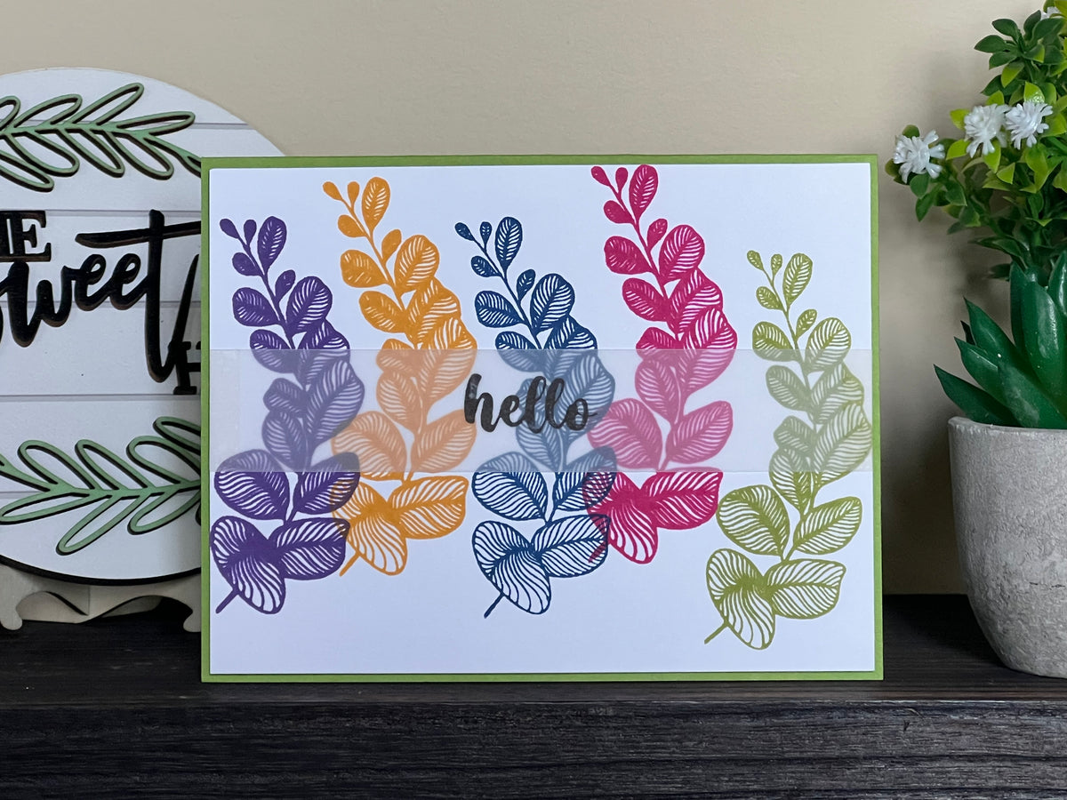 Bold Floral Hello Greeting Card