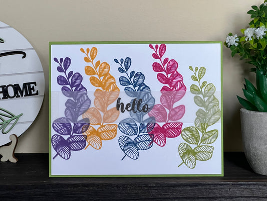 Bold Floral Hello Greeting Card