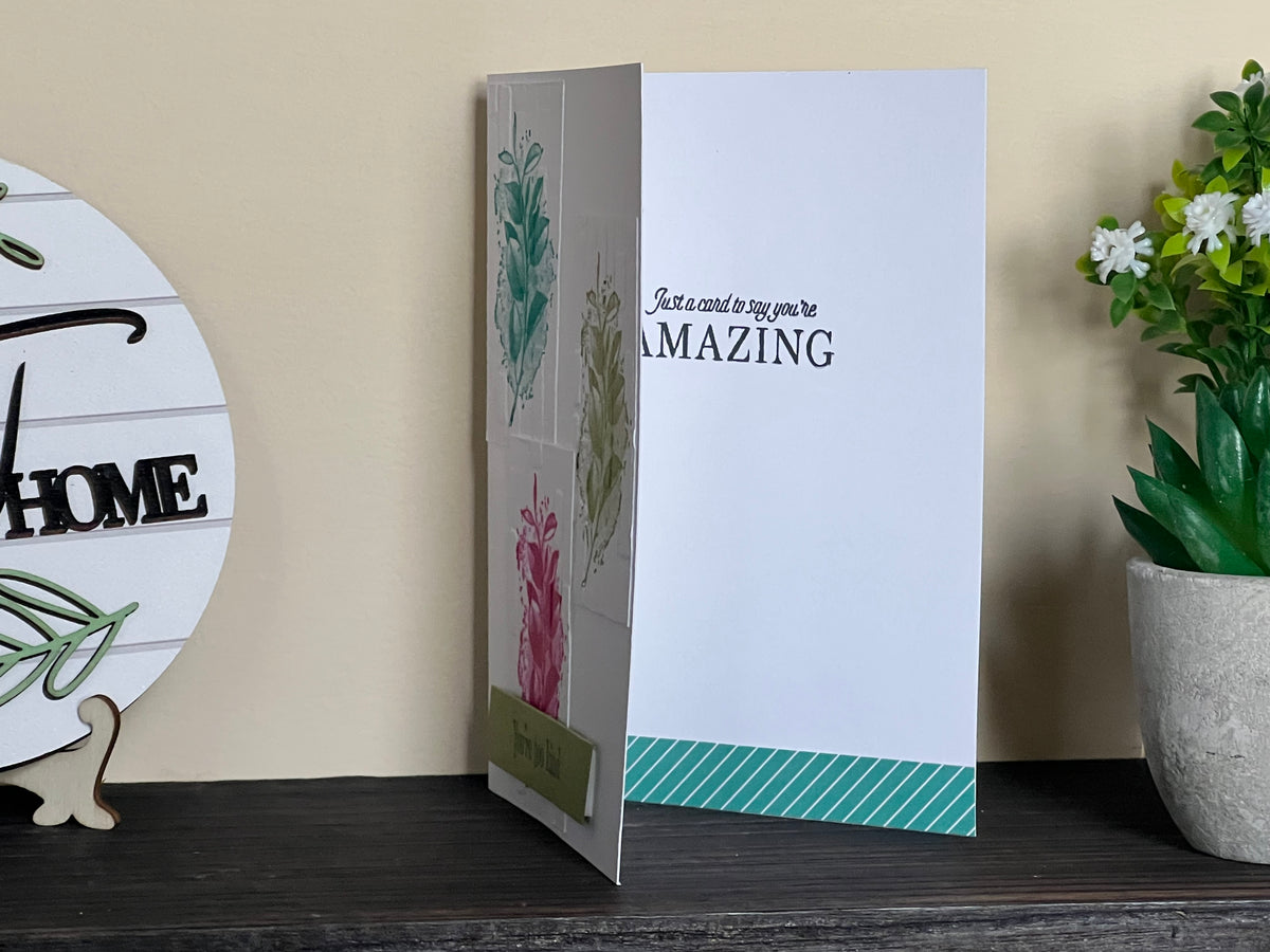 You're Too Kind Florals - Handmade Thank You Card
