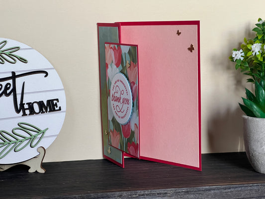 Tulips to Say Thanks - Handmade Greeting Card