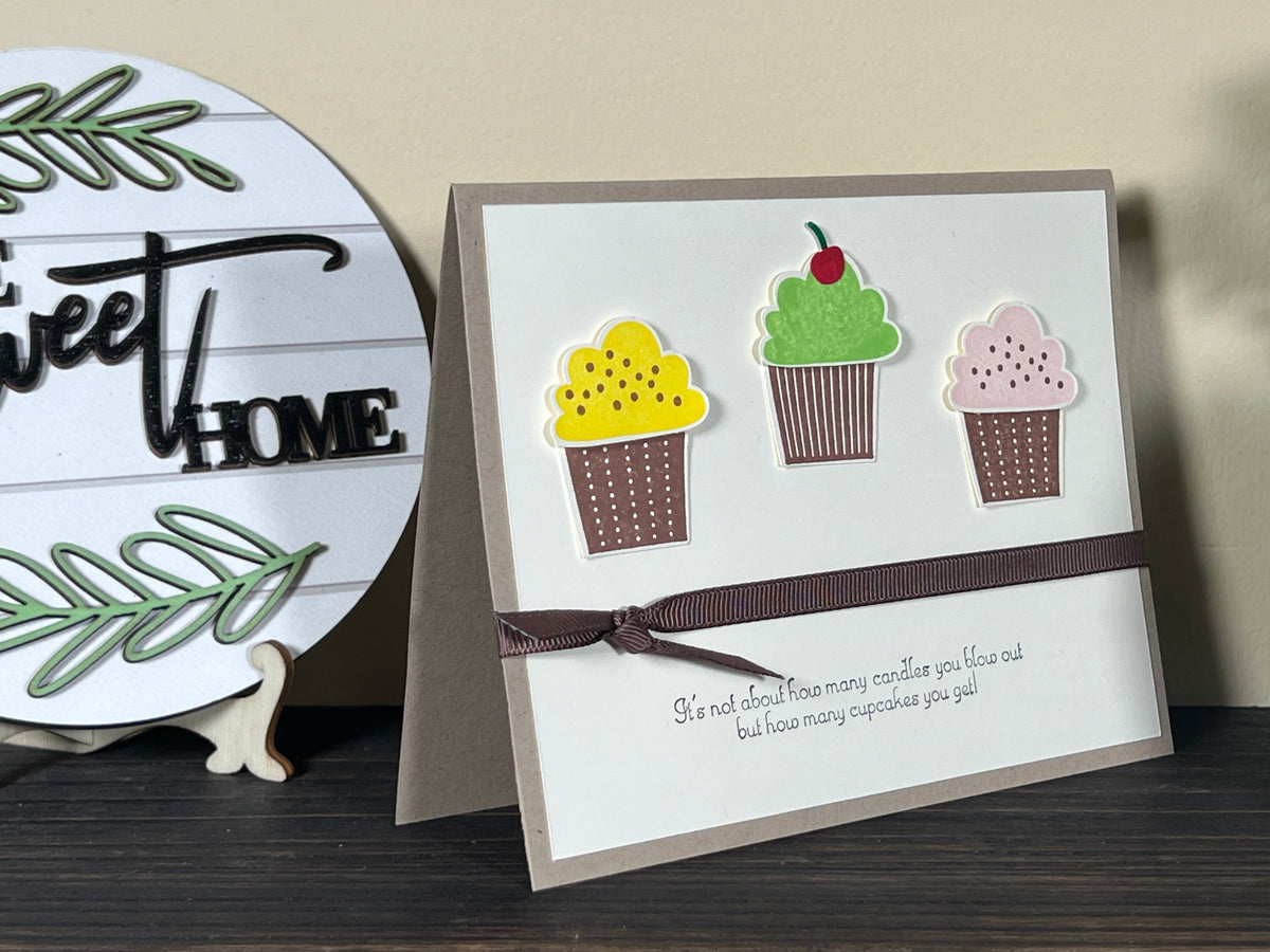Birthday Card with Cupcakes