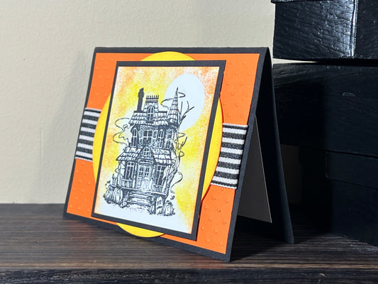 Haunted House Halloween Greeting Card
