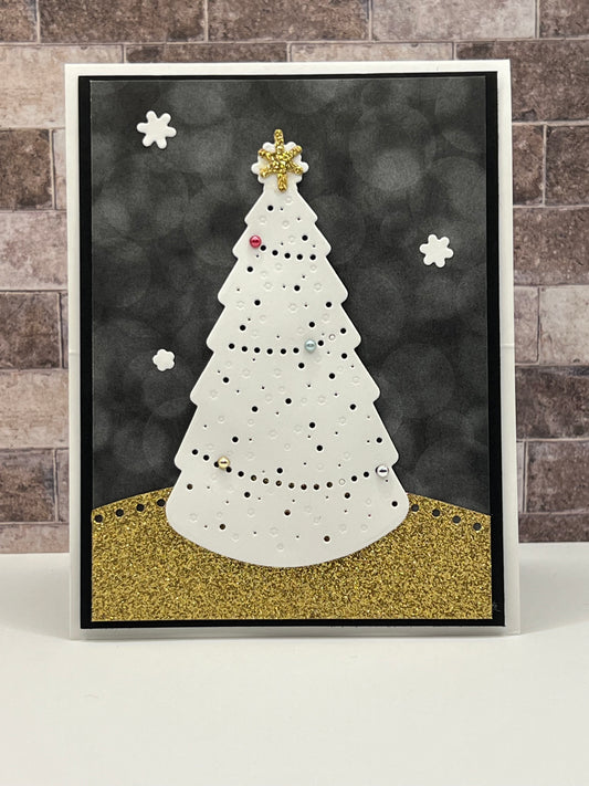 Shining Christmas Tree Easel Card