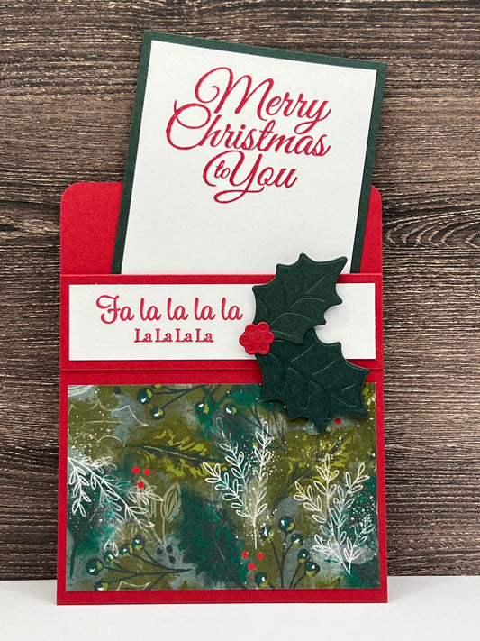 Falala Christmas Greetings - Handmade Sleeve Card