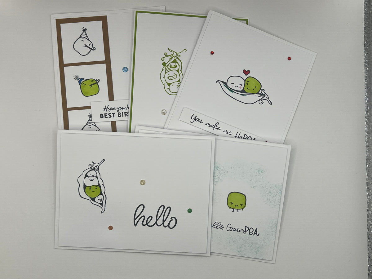 Happy Peas Novelty Card Set