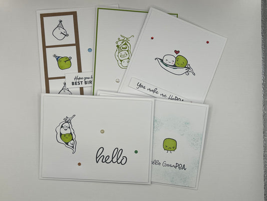 Happy Peas Novelty Card Set