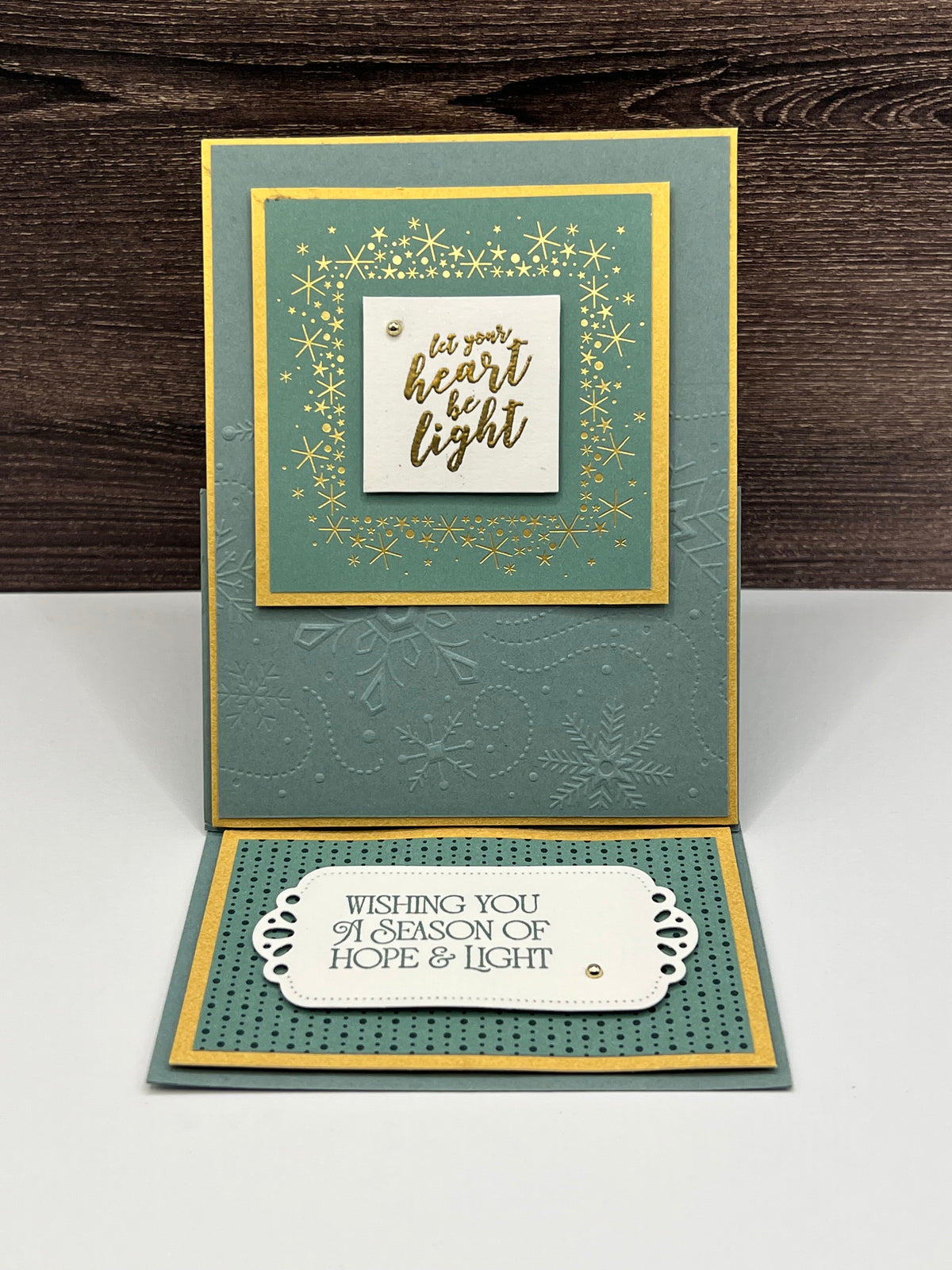 Let Your Heart Be Light - Christmas Easel Card