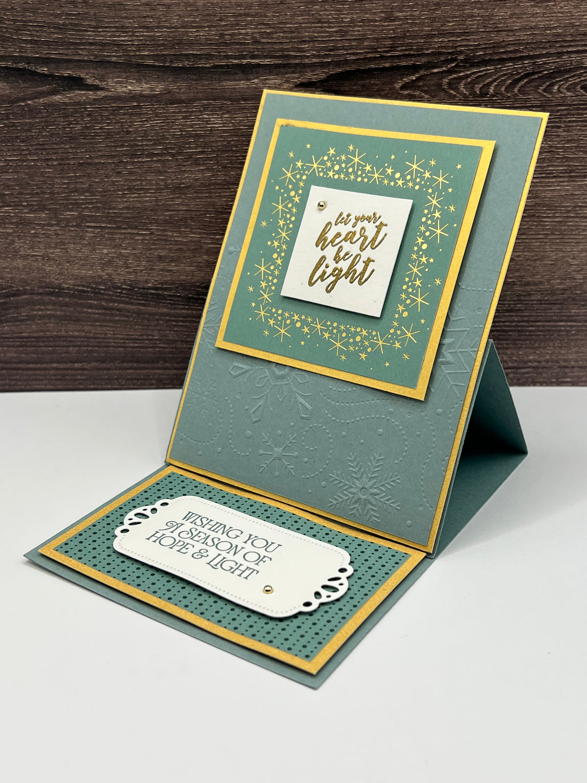Let Your Heart Be Light - Christmas Easel Card