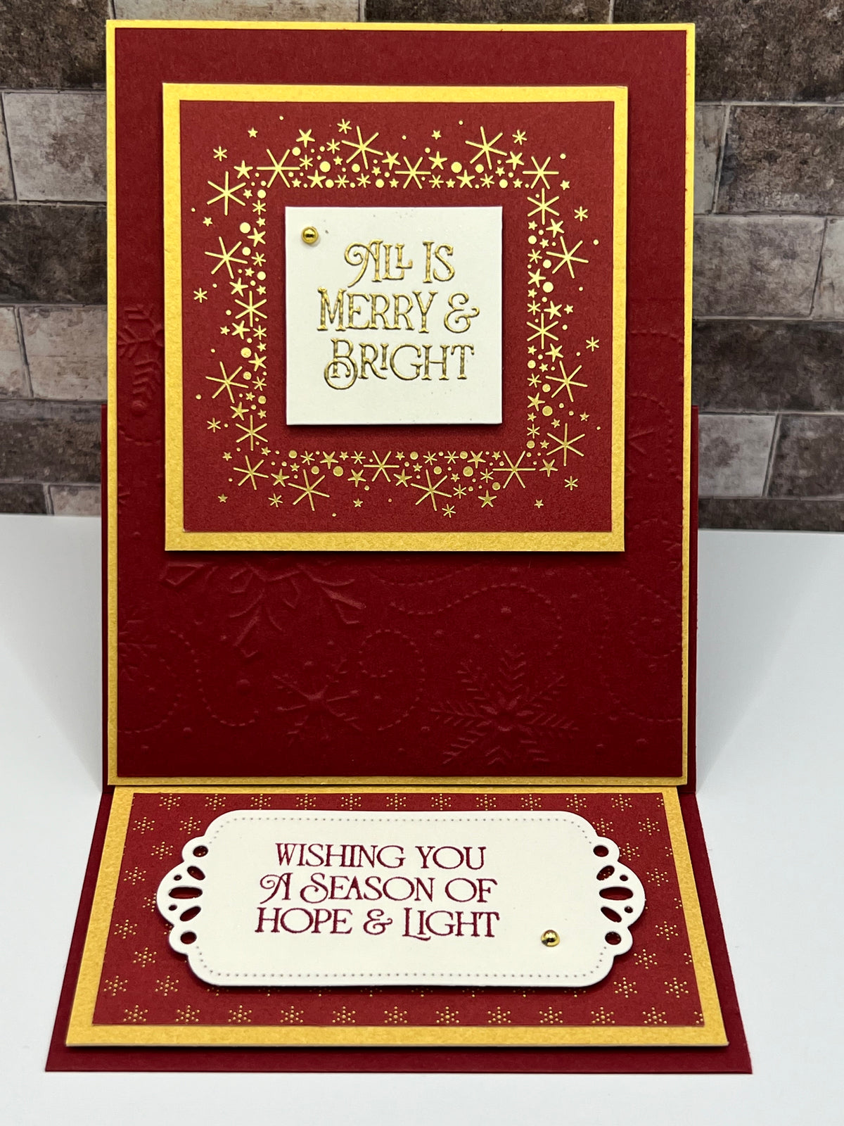 Merry and Bright - Christmas Easel Card