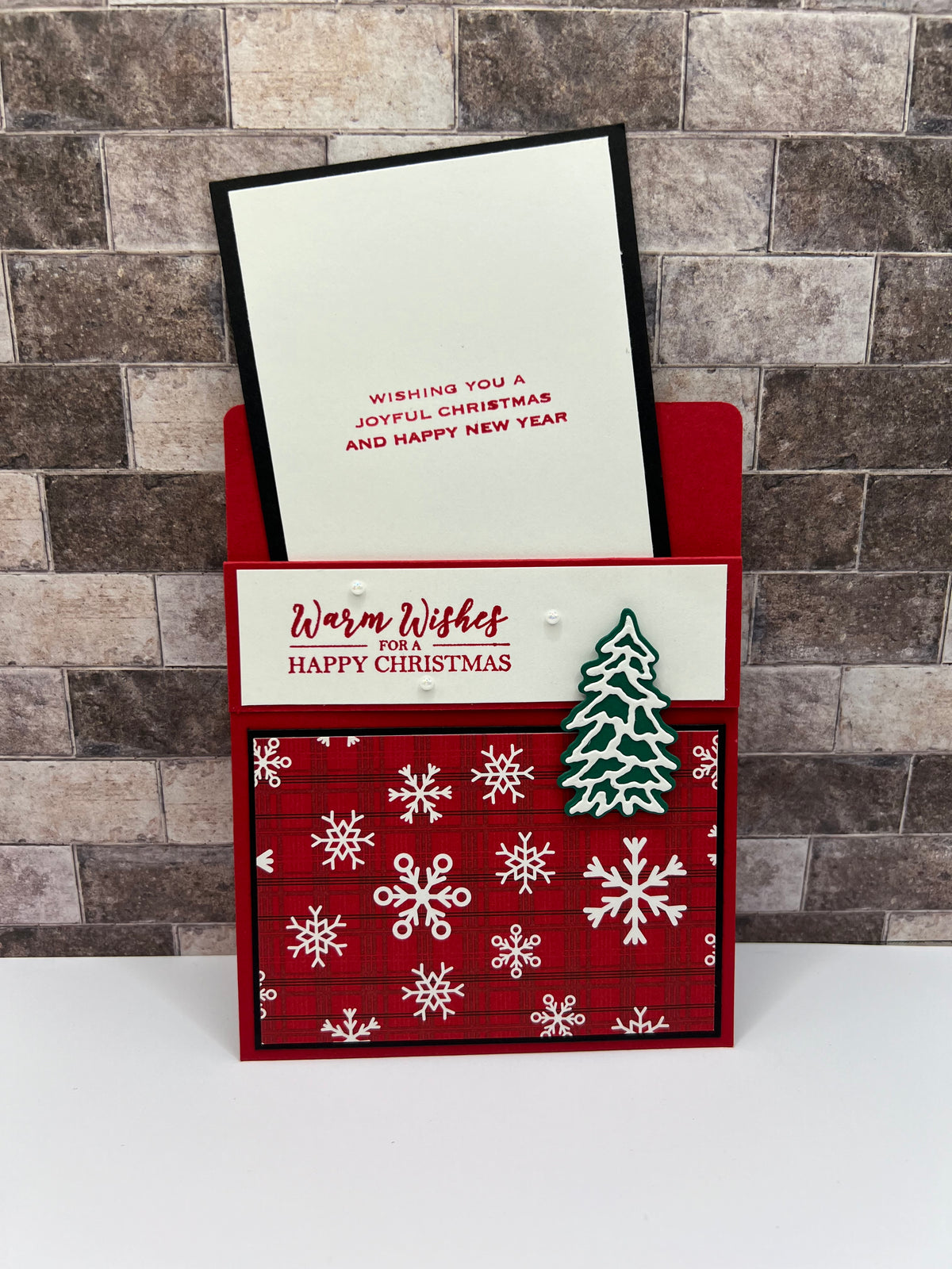 Warm Wishes for Christmas - Handmade Sleeve Card