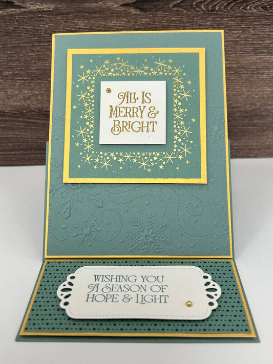 Merry and Bright - Christmas Easel Card