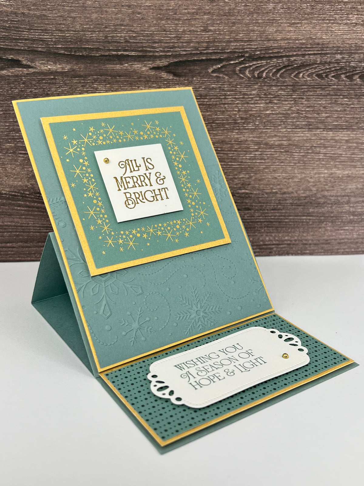 Merry and Bright - Christmas Easel Card