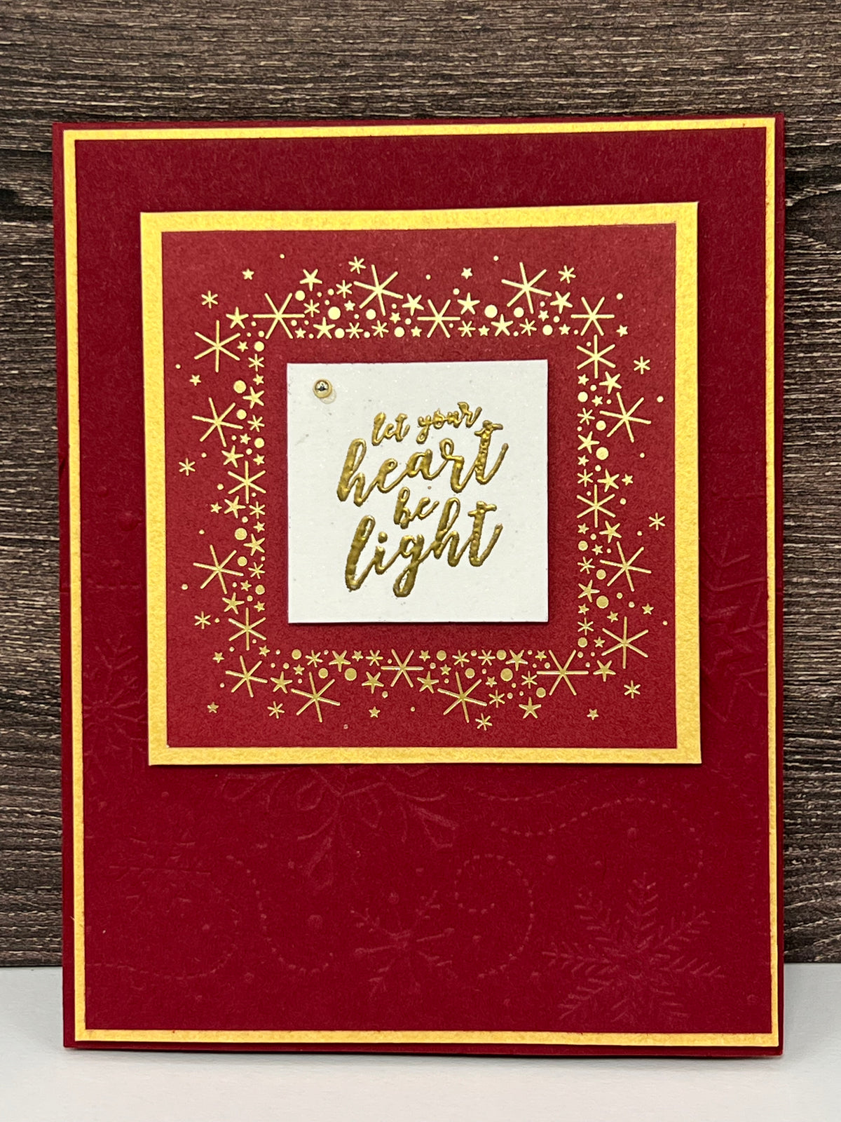 Let Your Heart Be Light - Christmas Easel Card