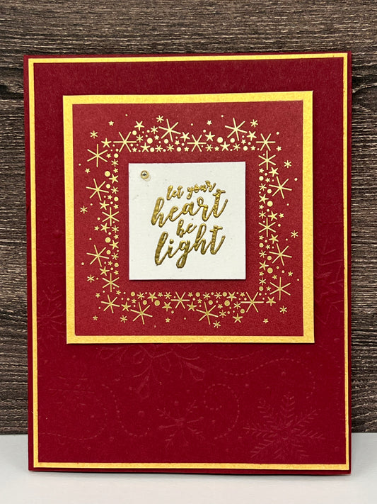 Let Your Heart Be Light - Christmas Easel Card