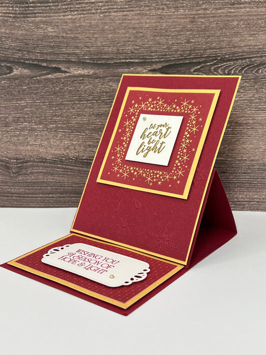 Let Your Heart Be Light - Christmas Easel Card