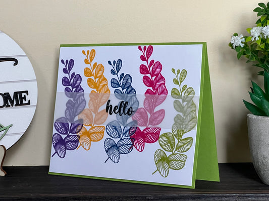 Bold Floral Hello Greeting Card