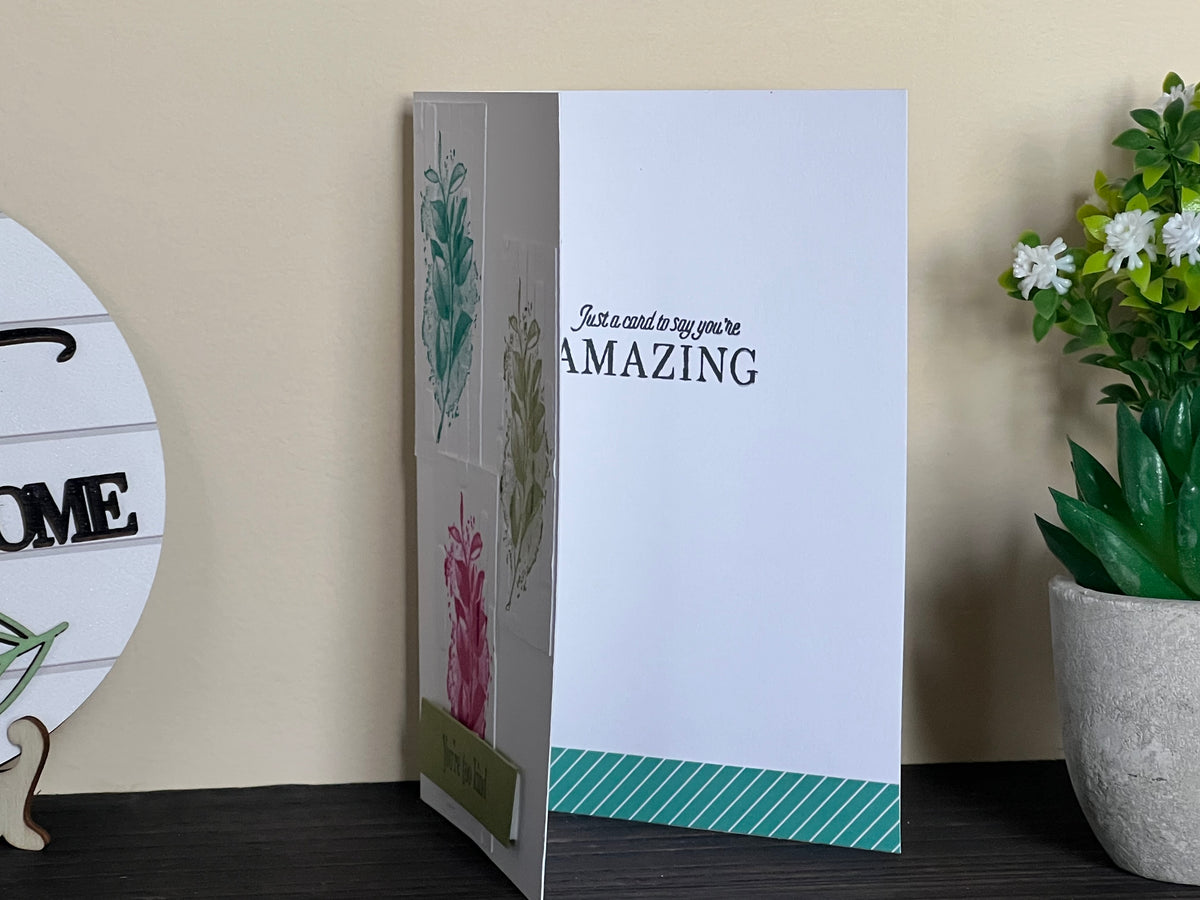 You're Too Kind Florals - Handmade Thank You Card