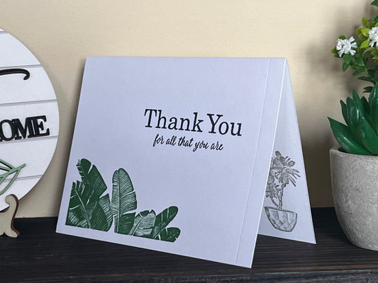 Palm Leaf Thank You Card