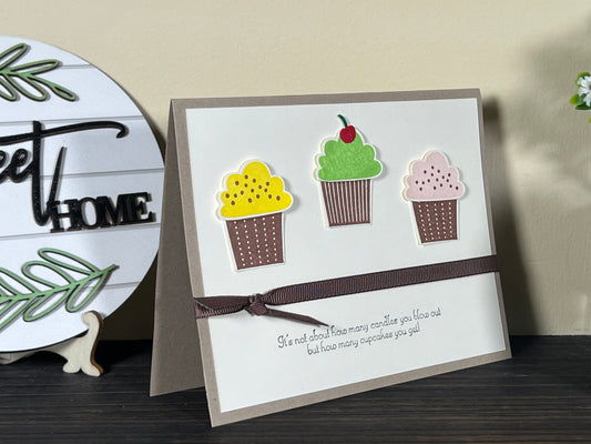 Birthday Card with Cupcakes