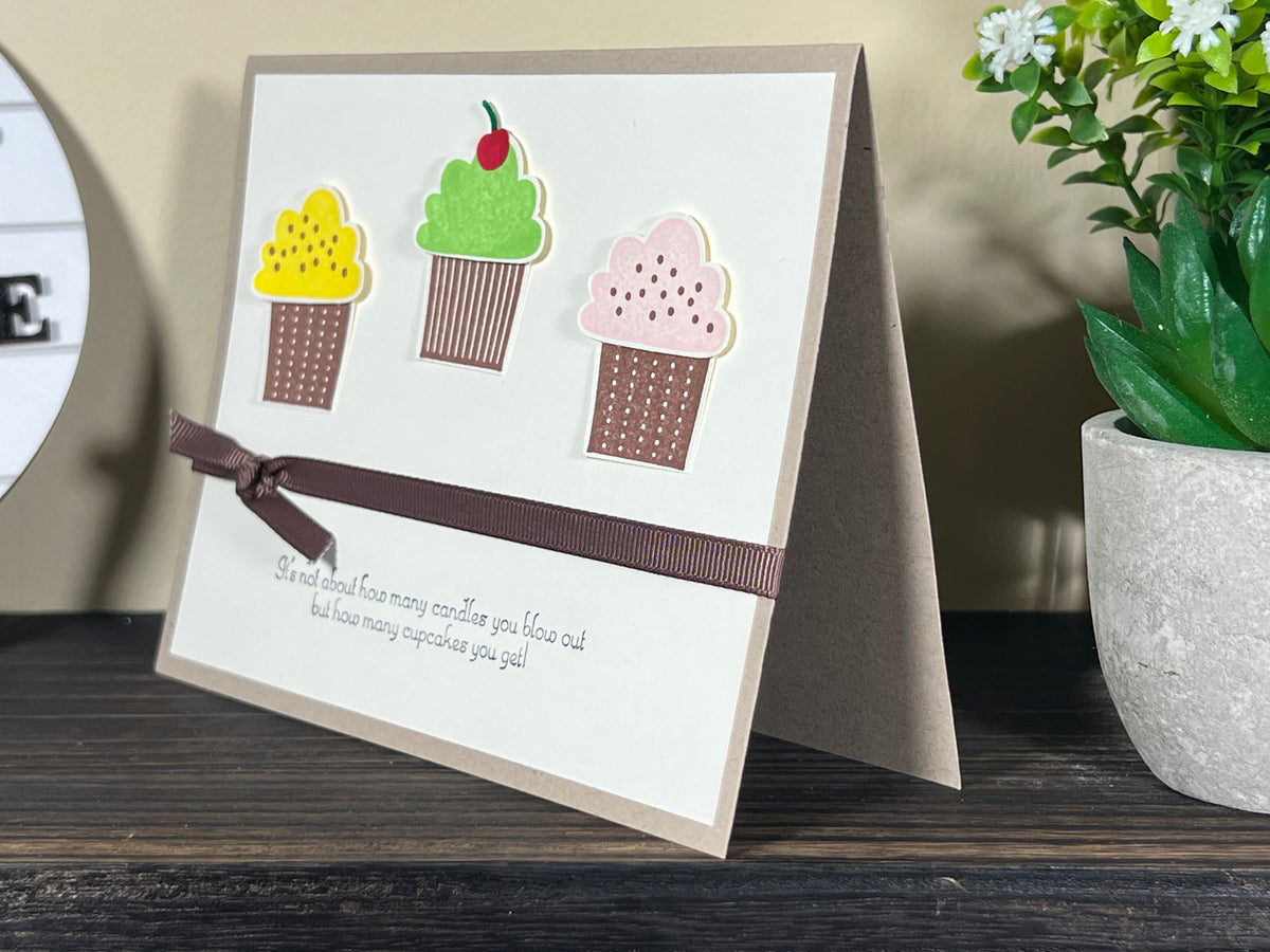 Birthday Card with Cupcakes
