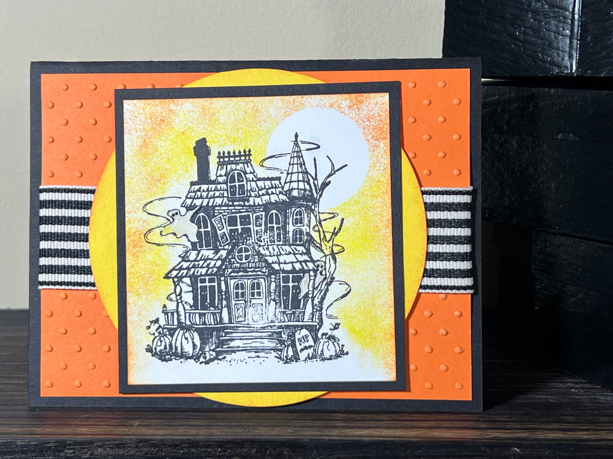 Haunted House Halloween Greeting Card