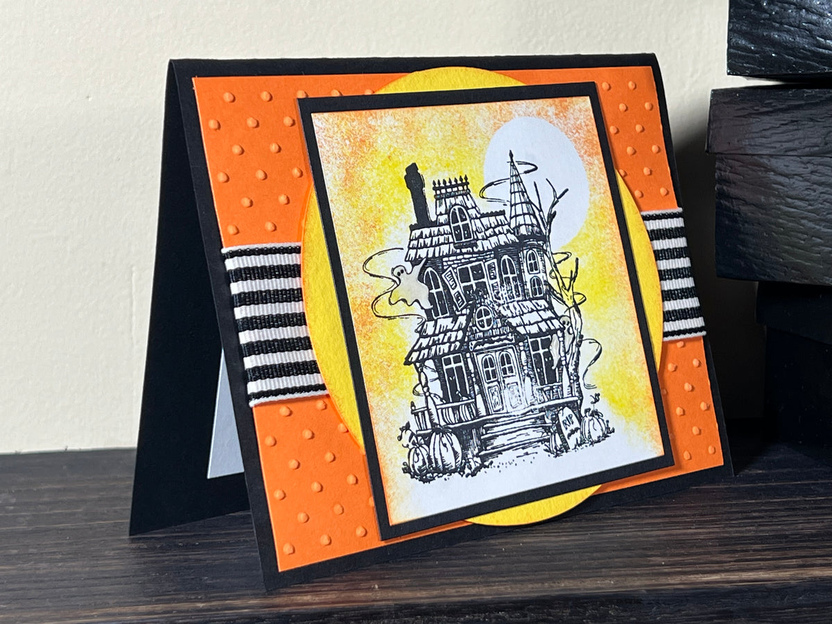 Haunted House Halloween Greeting Card