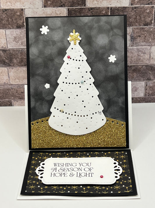 Shining Christmas Tree Easel Card
