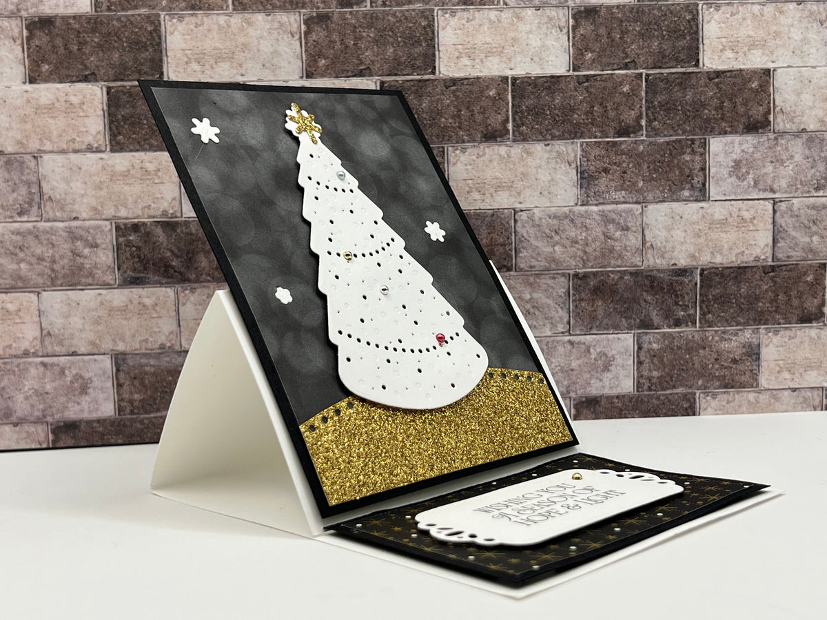 Shining Christmas Tree Easel Card