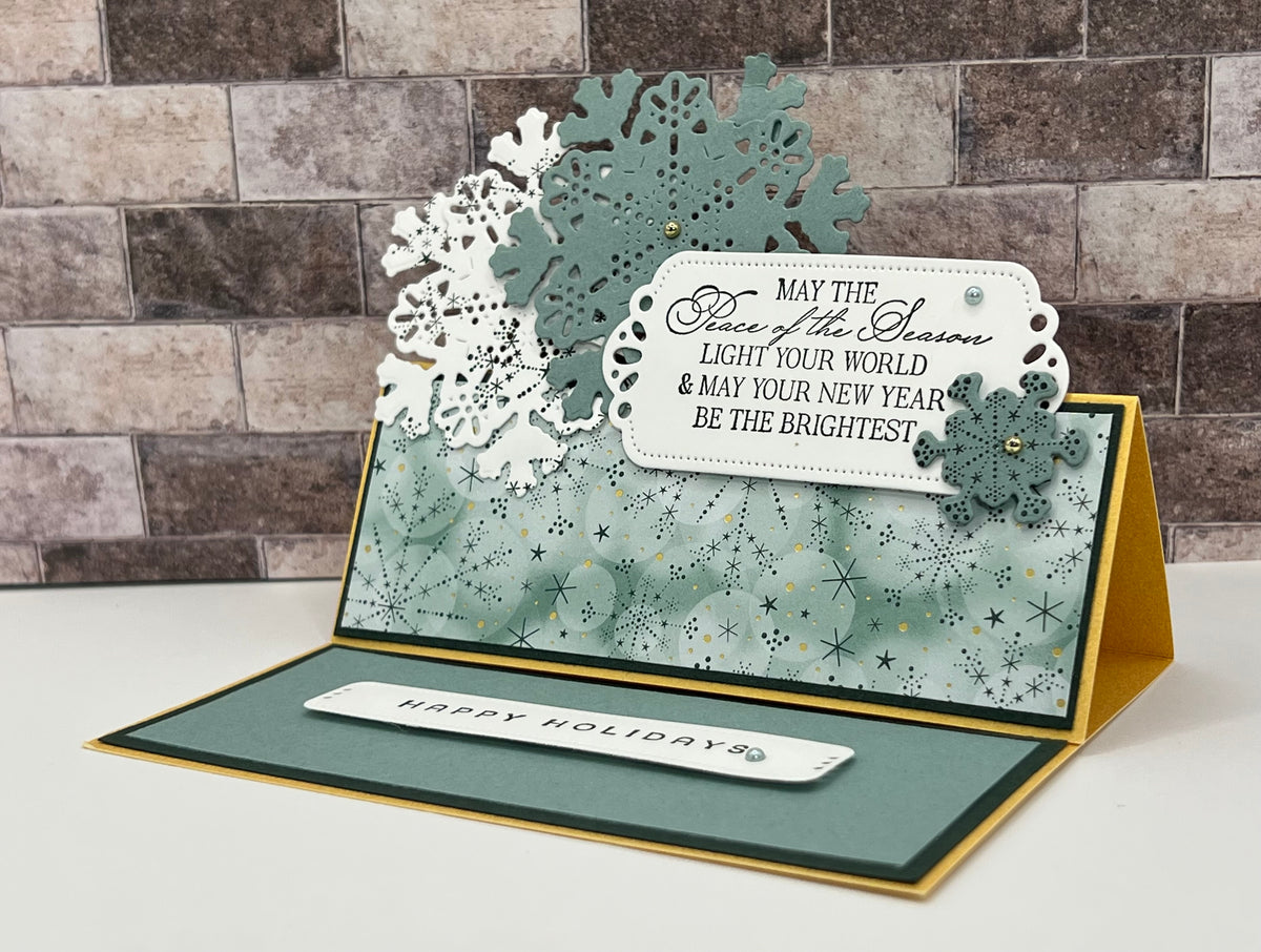 Christmas Snowflake Easel Card