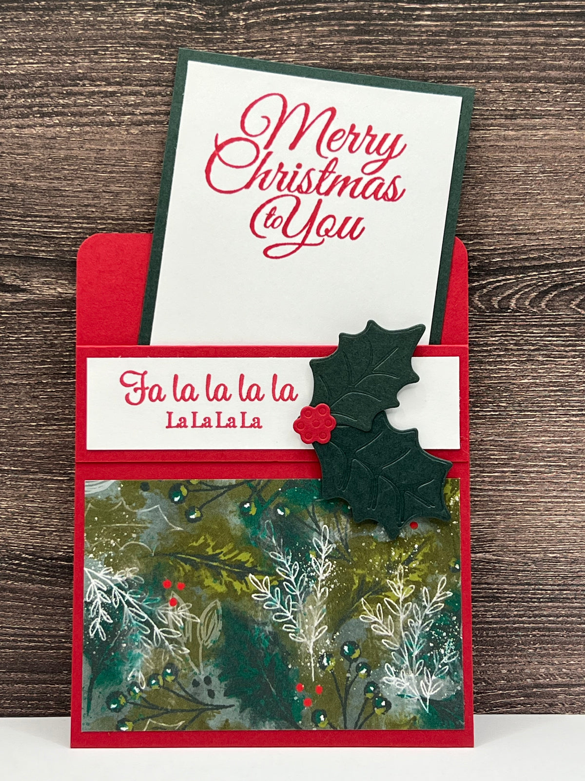 Falala Christmas Greetings - Handmade Sleeve Card