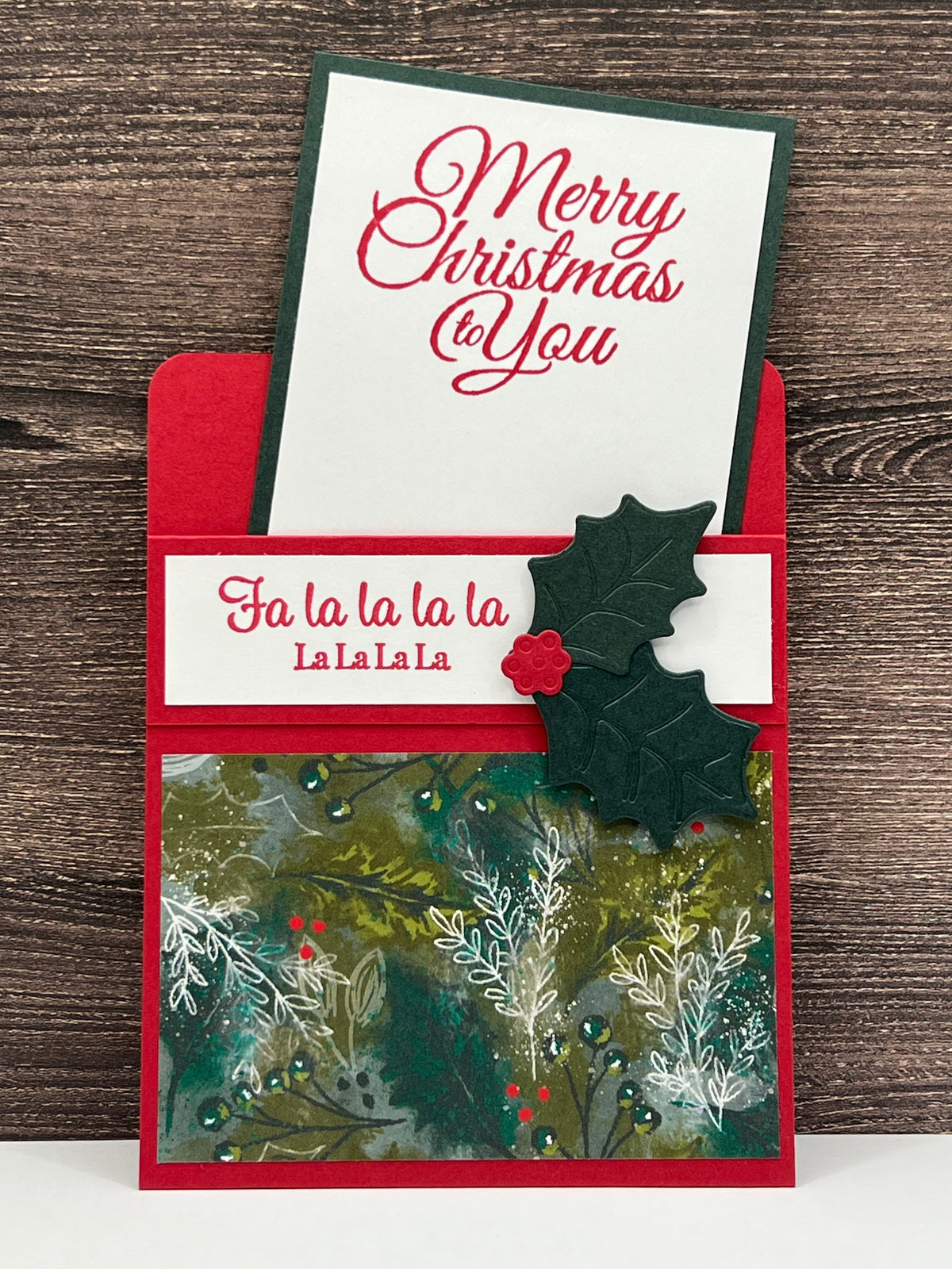 Falala Christmas Greetings - Handmade Sleeve Card